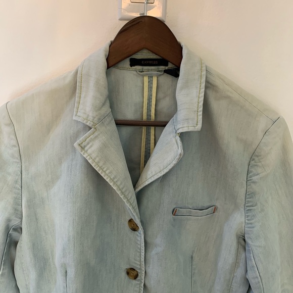 Express light denim blazer. Good condition. - Picture 2 of 4